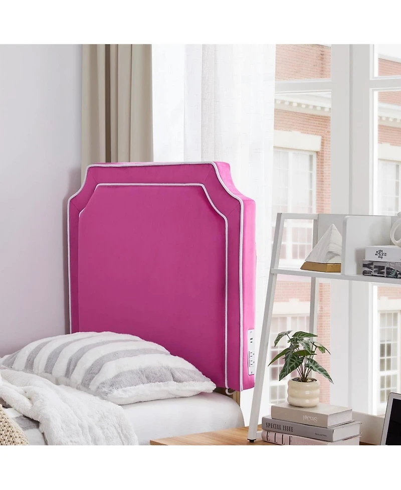 DormCo Tavira Allure Right Side Outlet Headboard - Corded Raised