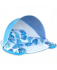 Aofar Pool Float Chair Lounge Sun Shade Cup Holder Inflatable