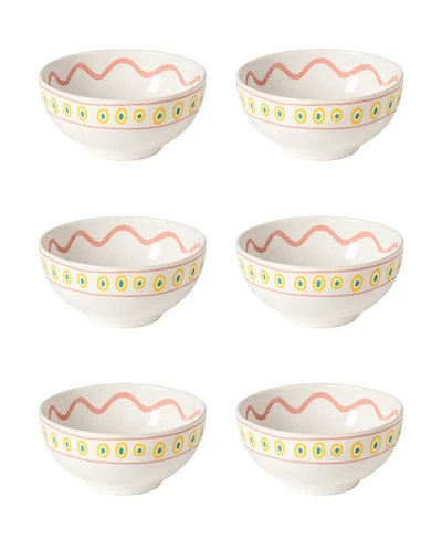 Costa Nova Tulip Stoneware Cereal Bowls, Set of 6