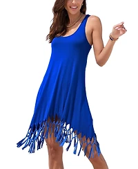 Lascana Women's Fringe Hem Beach Dress