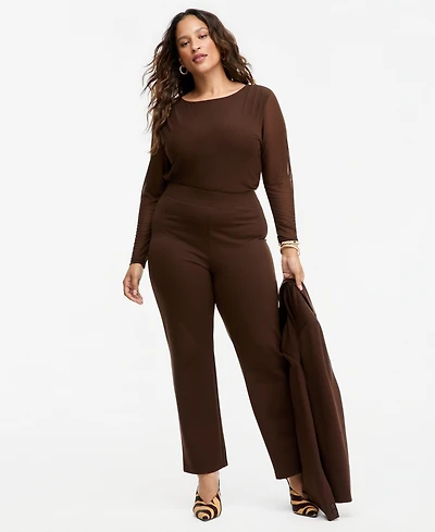 I.n.c. International Concepts Plus High-Rise Slim-Fit Ankle Pants, Macy's Exclusive