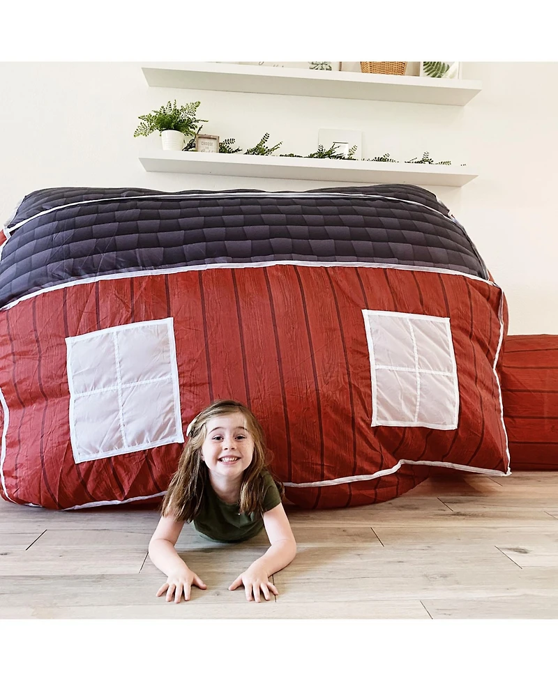 AirFort Farmer's Barn Shaped Children's Indoor Play Tent with Easy Storage