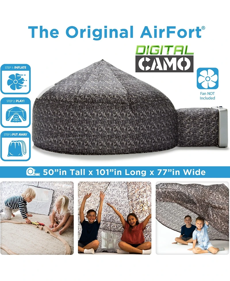AirFort Air Fort Digital Camo Children's Indoor Play Tent with Easy Storage