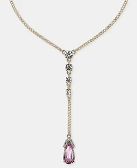 Givenchy Crystal Pear-Shape Lariat Necklace, 16" + 3" extender
