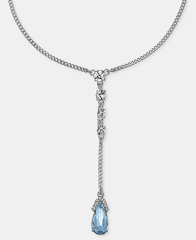 Givenchy Crystal Pear-Shape Lariat Necklace, 16" + 3" extender