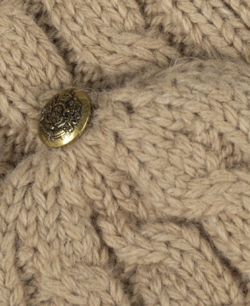 Lauren Ralph Core Cable Knit Pop Top Gloves