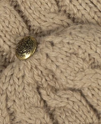 Lauren Ralph Core Cable Knit Pop Top Gloves