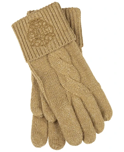 Lauren Ralph Metallic Embroidery Gloves