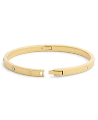 Coach Rhodium Faux-Stone Bangle Bracelet