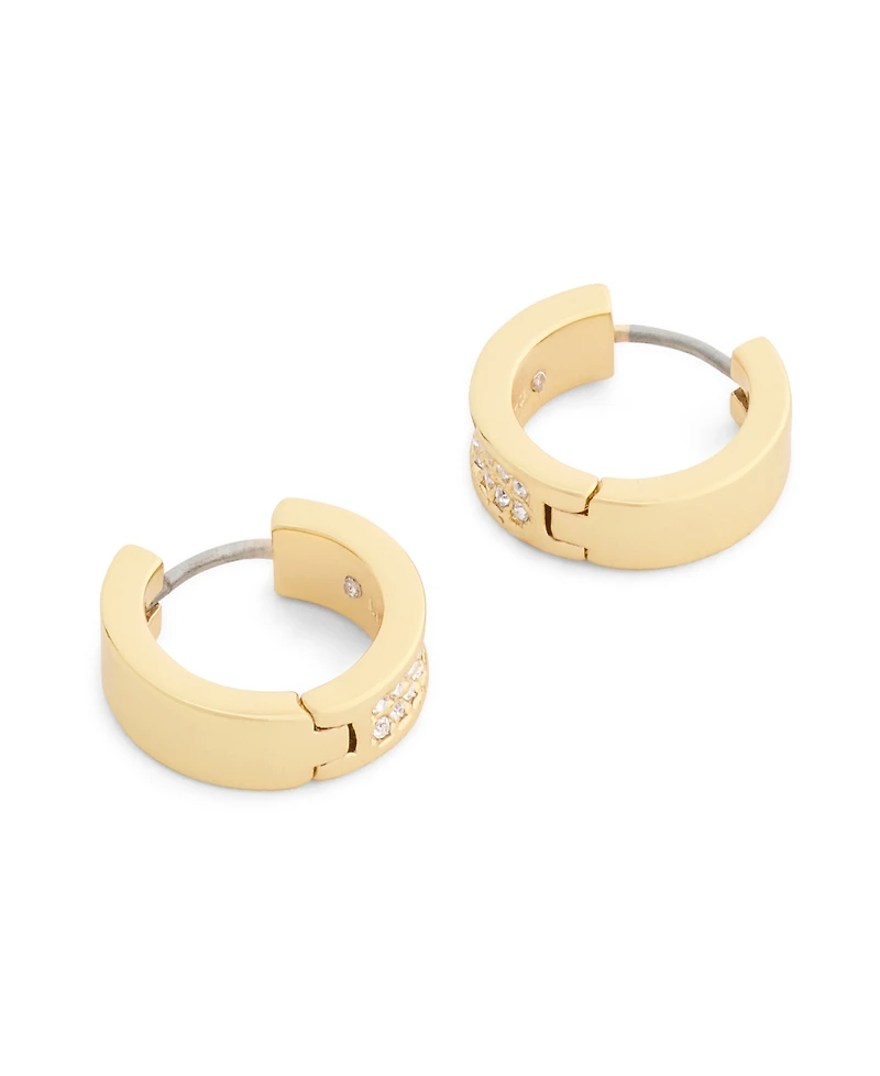 Coach Faux-Stone Pave Huggie Earrings
