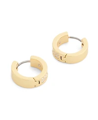 Coach Faux-Stone Pave Huggie Earrings