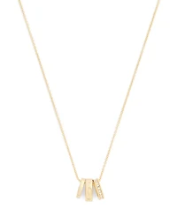 Coach Faux-Stone Signature C Stone Rondelle Necklace