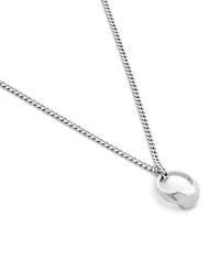 Coach Antique Silver Runway Signature Signet Ring Pendant Necklace