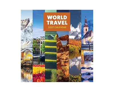 Tf Publishing Paper Goods 2027 World Travel Wall Calendar