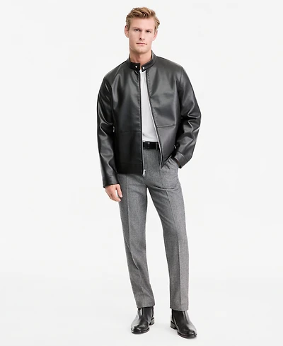 Calvin Klein Men's Leather Moto Jacket
