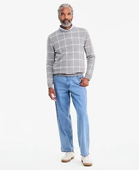 Club Room Men's Cashmere Windowpane Crewneck Sweater, Macy's Exclusive