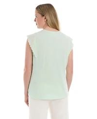 Wilt Women's Eyelet Cap Sleeve Tee