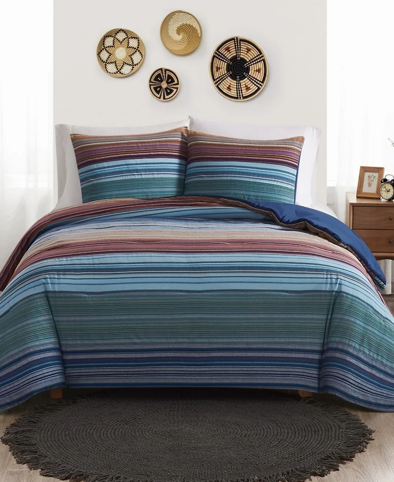 Brooklyn Loom Met Stripe Yarn Dye 3-Piece Comforter Set