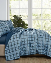 Cannon Luka Grid Plaid 2-Piece Quilt Set, Twin/Twin Xl