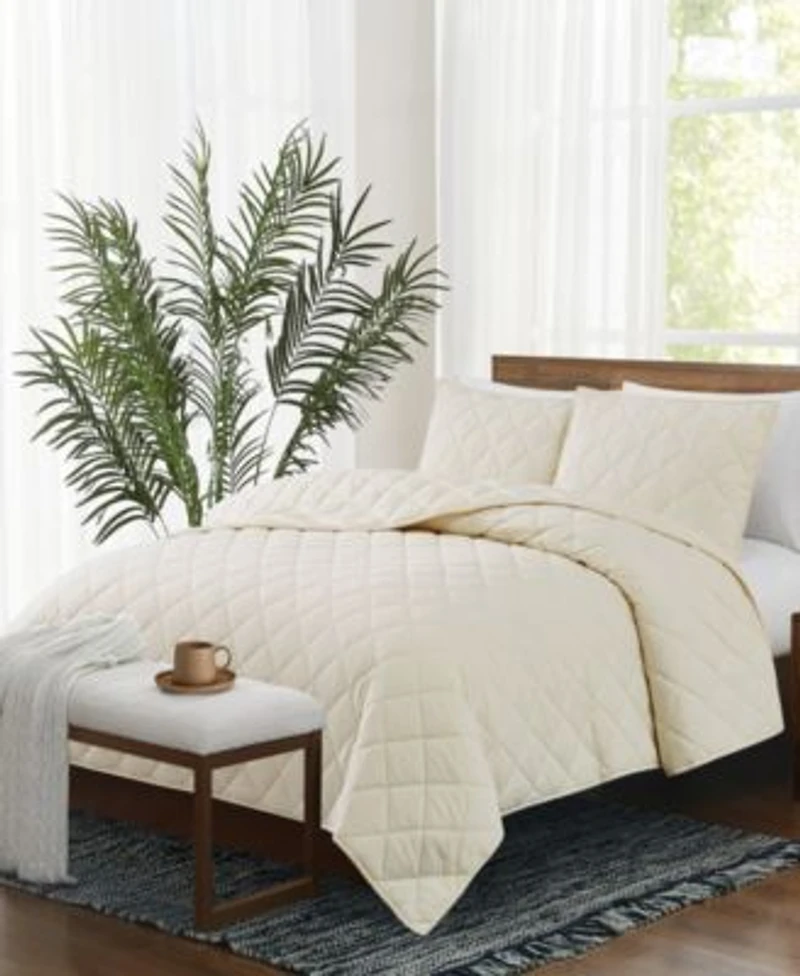 Brooklyn Loom Pinstripe 3 Piece Quilt Sets
