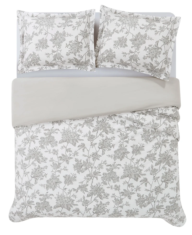 Brooklyn Loom Mila Floral 3-Piece Comforter Set, King