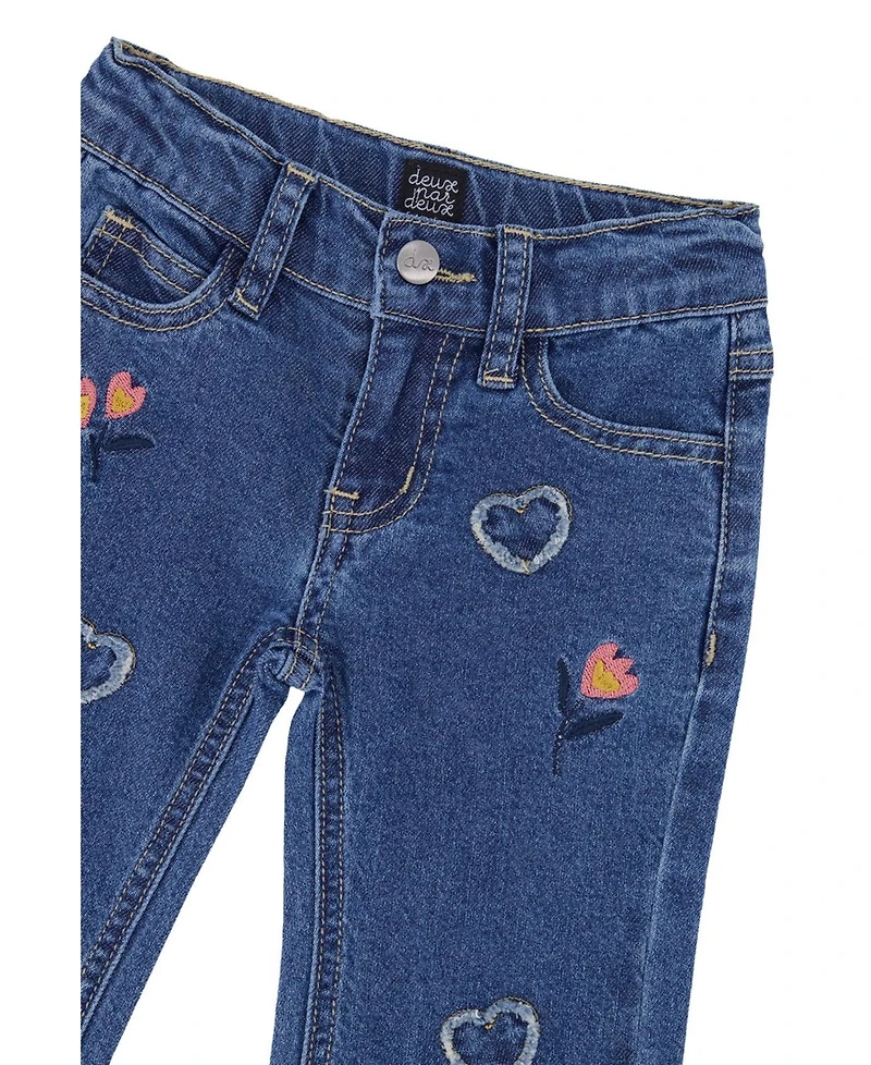 Deux par Deux Baby Unisex (0-24)months French Terry Denim Evolutive Pants Denim