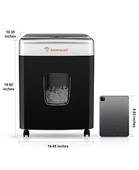 Bonsaii Paper Shredder for Office, 110-Sheet Autofeed Heavy Duty Shredder for Home Office Use, 30 Minutes/Micro Cut/P-4 High Security Level/6 Gallon L