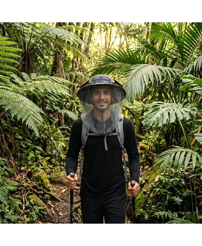 Ayamaya Solar Fan Hat with Mosquito Net, Upf 50+ Sun Protection and Dual Cooling Fans for Outdoor Activities