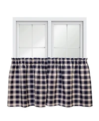 Ellis Curtain Country Check Tailored With 1.5inch Rod Pocket Window Tiers