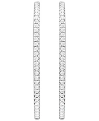 Macy's Diamond Hoop Earrings (1 ct. t.w.) 14k White Gold