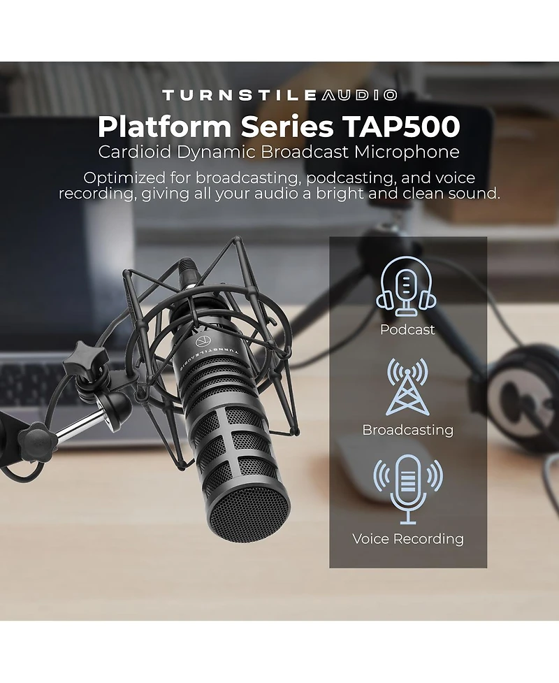 Turnstile Audio Platform Series TAP300 Cardioid Dynamic Broadcast Microphone