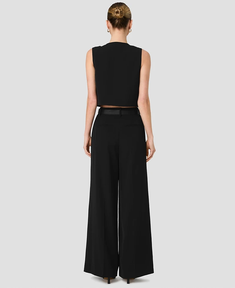 French Connection Women's Harry High-Waist Wide-Leg Pants