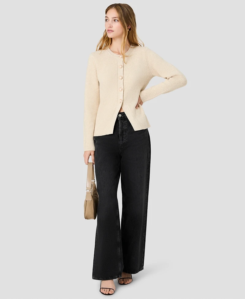 French Connection Women's Marley Jewel Neck Button-Front Cardigan