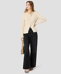 French Connection Women's Marley Jewel Neck Button-Front Cardigan