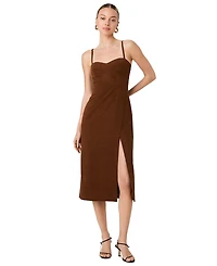 French Connection Women's Sonja Sweetheart Neck Sleeveless Midi Dress