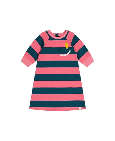Deux par Deux Toddler Girls (2T-5T) Engineer Stripe Dress