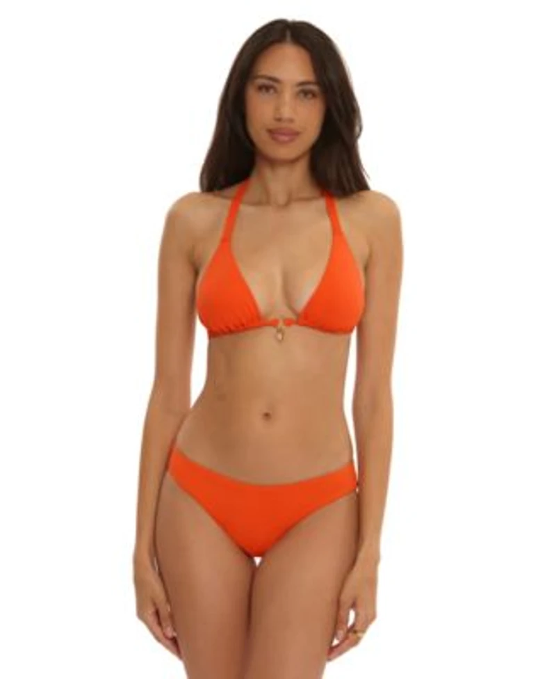 Becca Womens Charmed Cheryl Triangle Bikini Top Hipster Bottoms