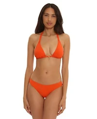 Becca Womens Charmed Cheryl Triangle Bikini Top Hipster Bottoms