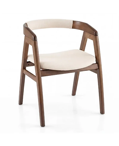 Slickblue Modern Wicker Dining Chair with Comfortable Curved Back