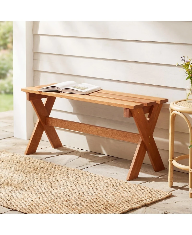 Slickblue Backless Outdoor Benches for Patio Dining and Garden Seating