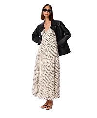 Whistles Women's Dashed Spot Dobby Maxi Dress