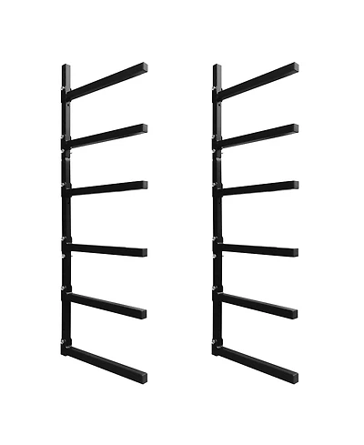 Xdovet Foldable Lumber Rack Wall Mount 6-Tier Steel Organizer