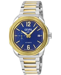 Gevril Men's Roosevelt Swiss Automatic Two tone Ipyg/Ss Bracelet Watch