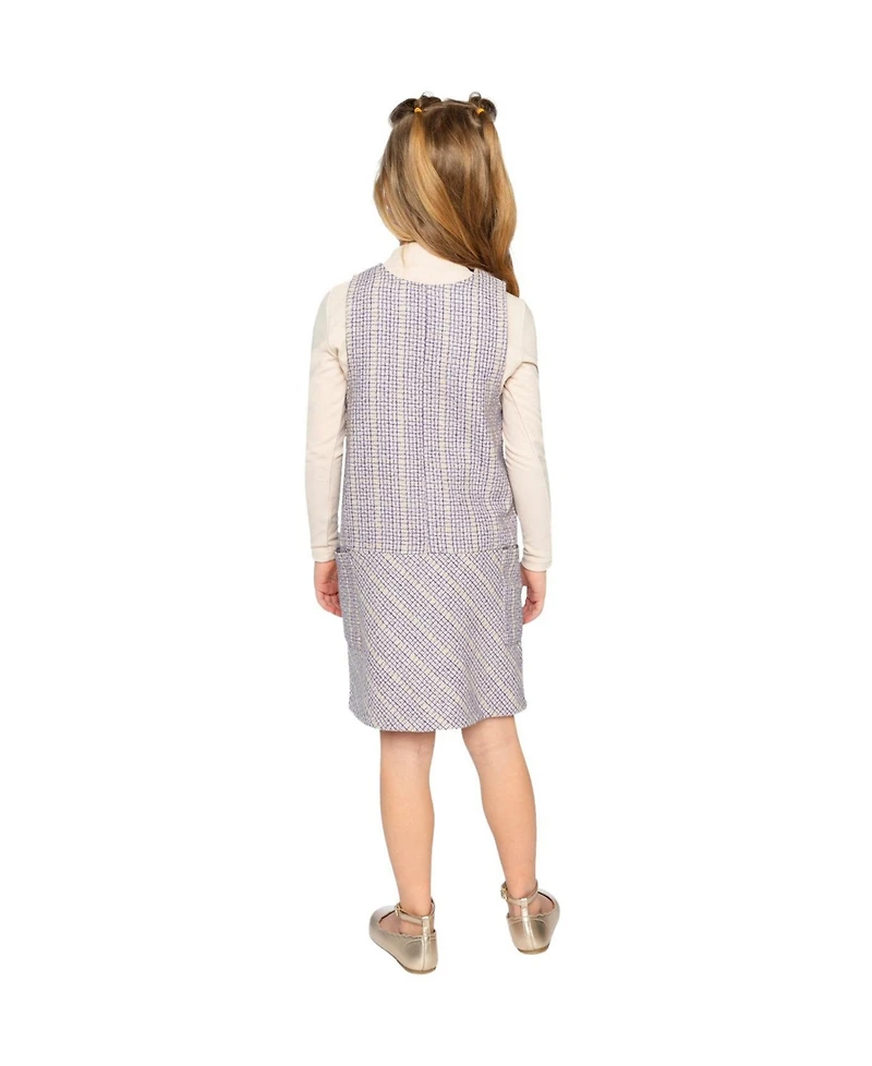 Deux par Little and Big Girls' 6-12 Jumper Checkered