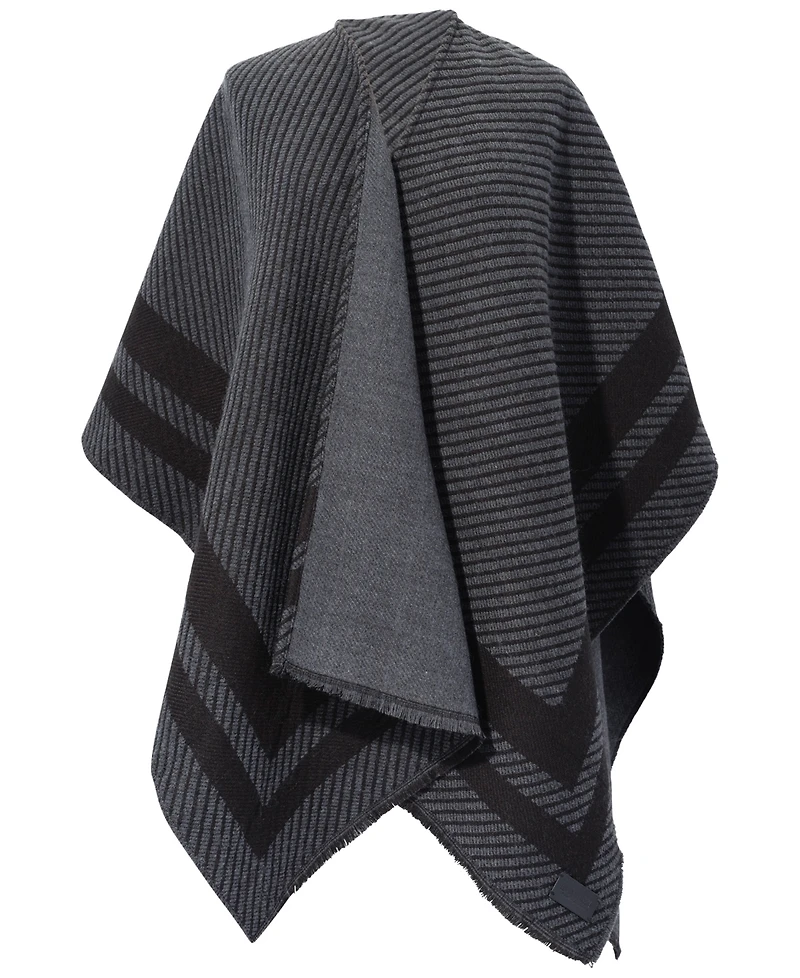Lauren Ralph Lauren Woven Twill Border Ruana