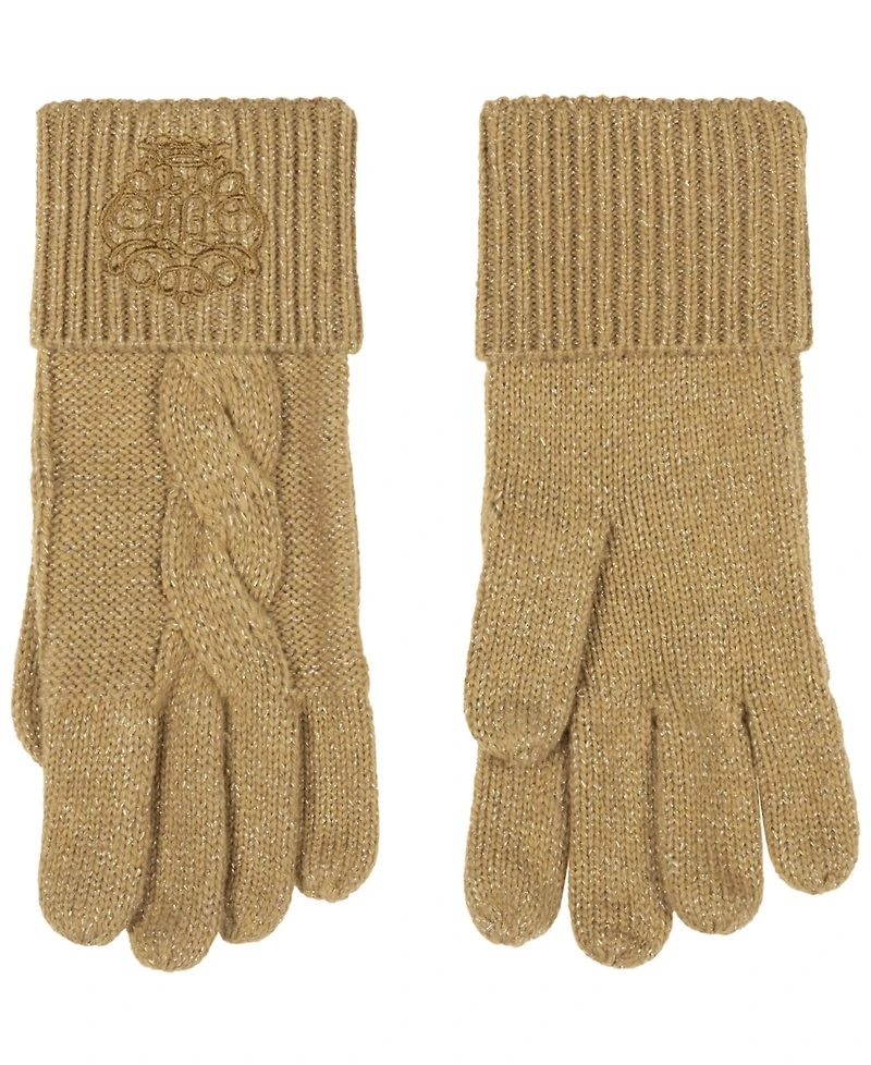Lauren Ralph Metallic Embroidery Gloves