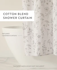 ienjoy Home Cotton Blend Printed Shower Curtains, 72" x