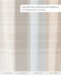 ienjoy Home Cotton Blend Striped Shower Curtains, 72" x