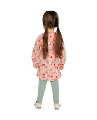 Deux par Toddler Girl French Terry Dress Cat Print