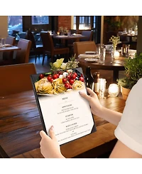 Yescom 20 Pack 8.5"x11" Pu Leather Restaurant Menu Covers Single Page with Angled Corners for Wine List Bar